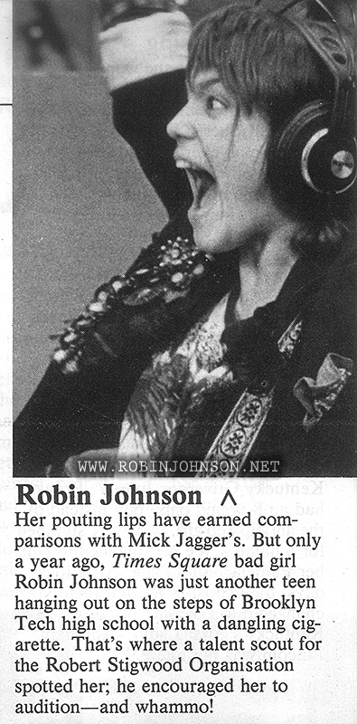 Robin Johnson Arrives, Us Magazine, December 23, 1980, p 50