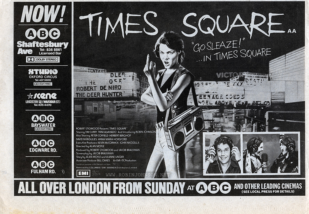 UK 'Times Square' newspaper ad, January 1981
